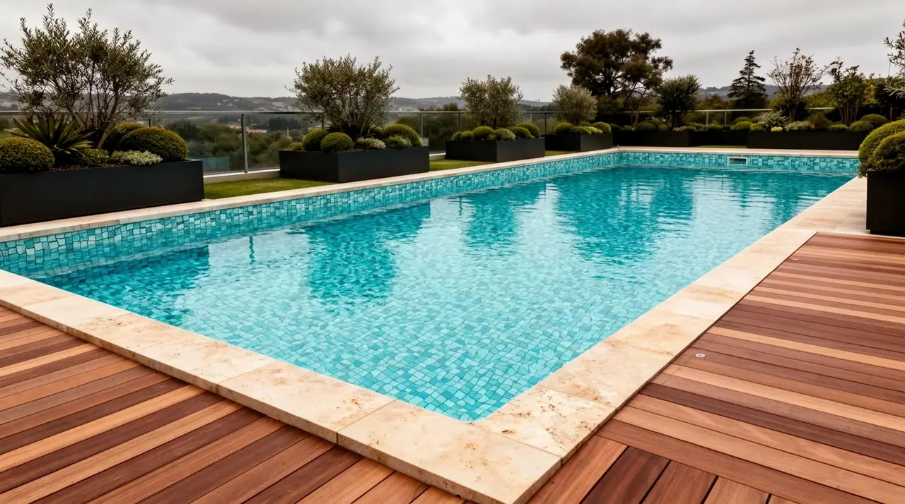 Pool contractor — Hotel courtyard — 3D Sensitive Ocean liner after Dreamz Pools renovation